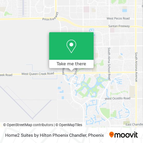 Mapa de Home2 Suites by Hilton Phoenix Chandler