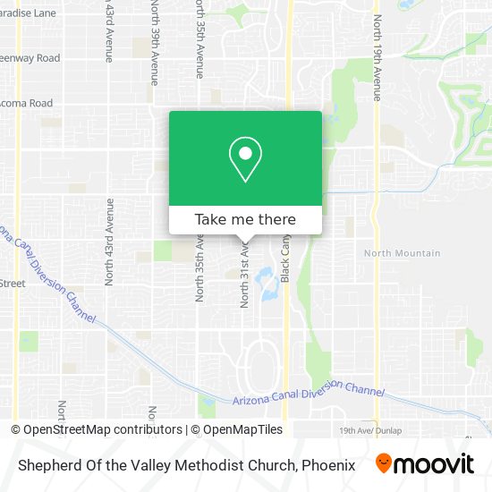 Mapa de Shepherd Of the Valley Methodist Church