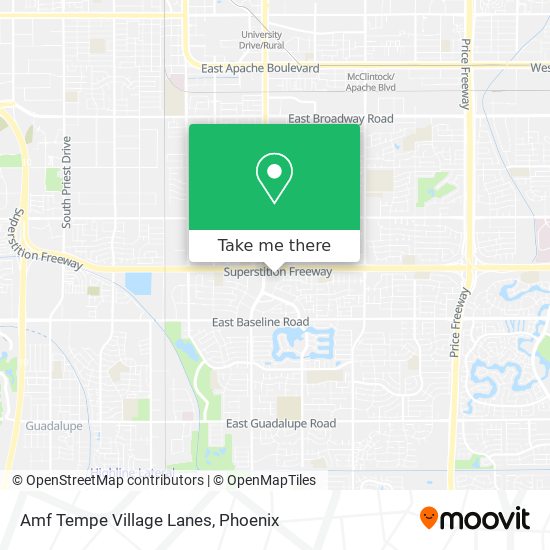 Amf Tempe Village Lanes map