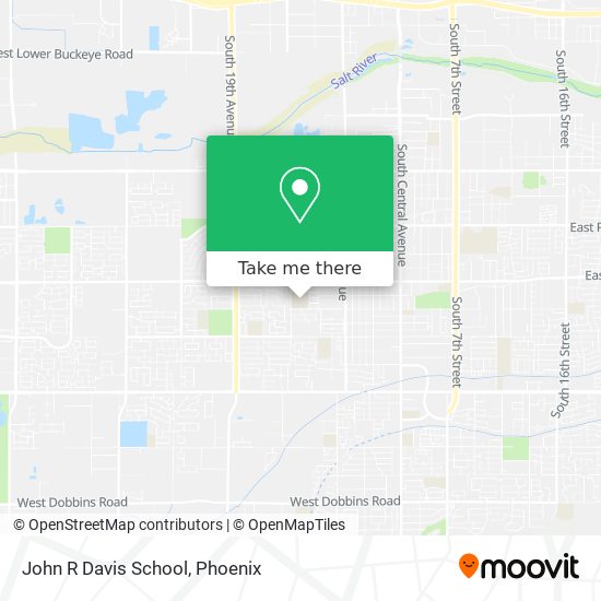 John R Davis School map