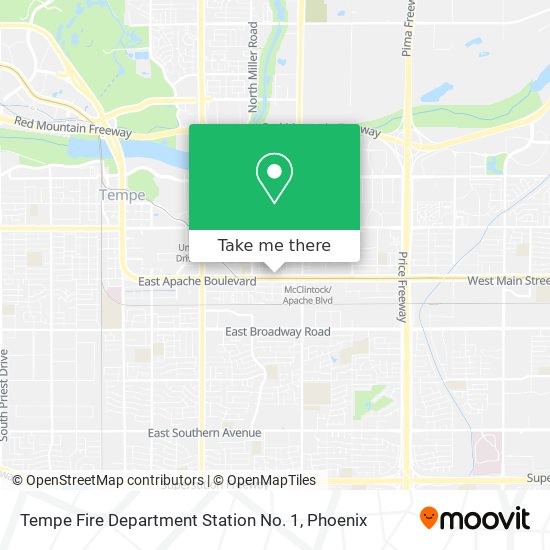 Tempe Fire Department Station No. 1 map