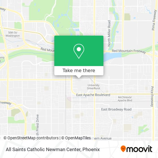 All Saints Catholic Newman Center map
