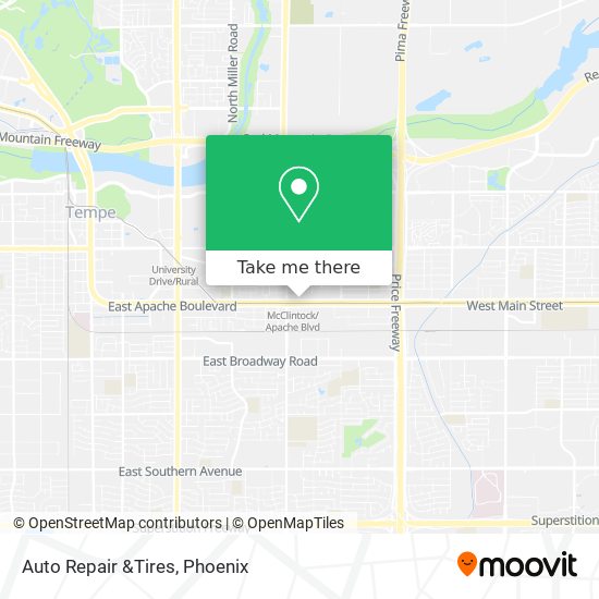 Auto Repair &Tires map