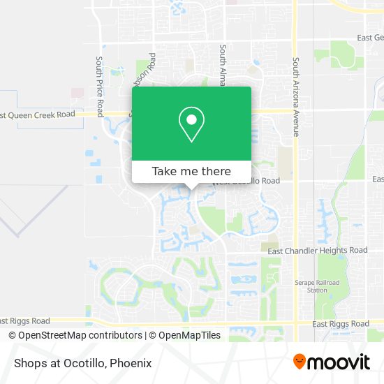 Mapa de Shops at Ocotillo