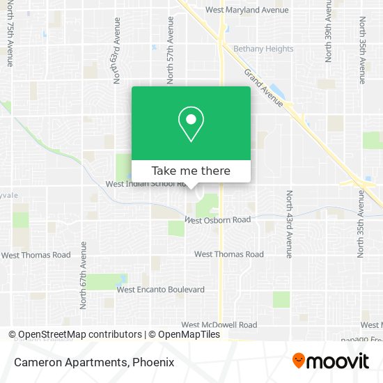 Cameron Apartments map