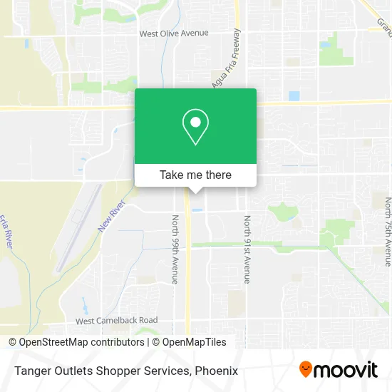 Tanger Outlets Shopper Services map