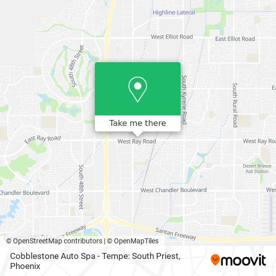 Cobblestone Auto Spa - Tempe: South Priest map