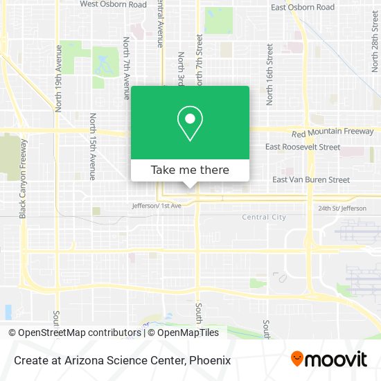 Mapa de Create at Arizona Science Center