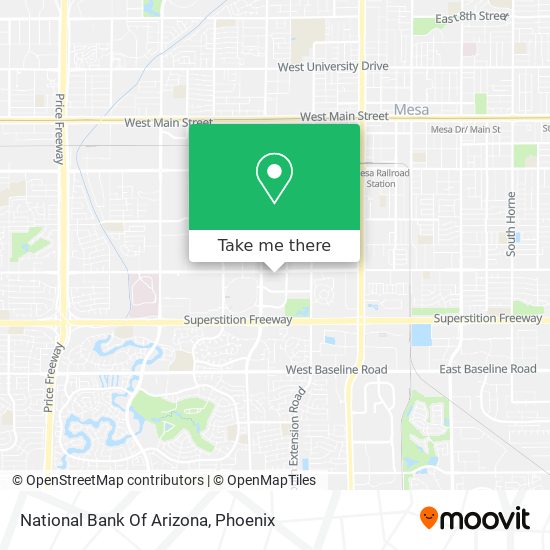 National Bank Of Arizona map