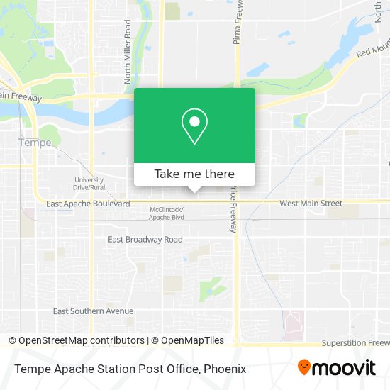 Mapa de Tempe Apache Station Post Office