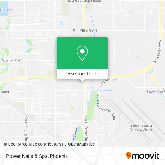 Power Nails & Spa map