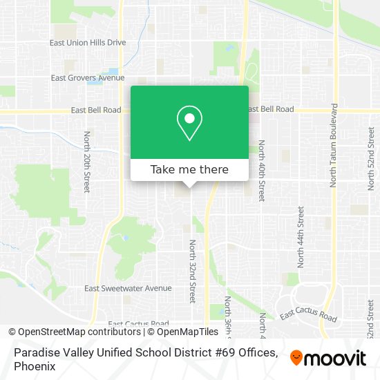 Mapa de Paradise Valley Unified School District #69 Offices