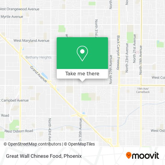 Great Wall Chinese Food map