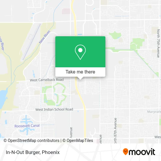 In-N-Out Burger map