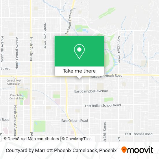 Courtyard by Marriott Phoenix Camelback map