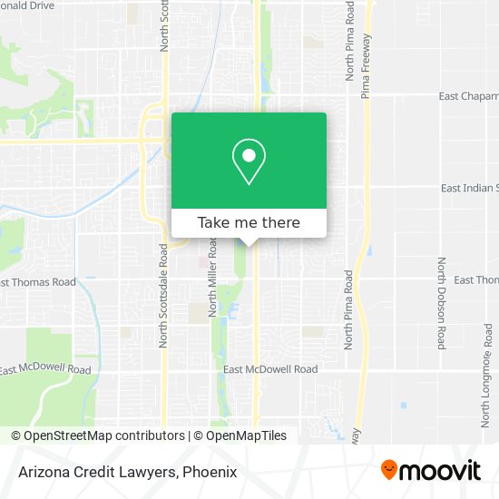 Mapa de Arizona Credit Lawyers