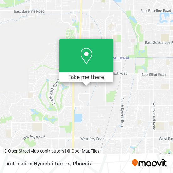 Autonation Hyundai Tempe map