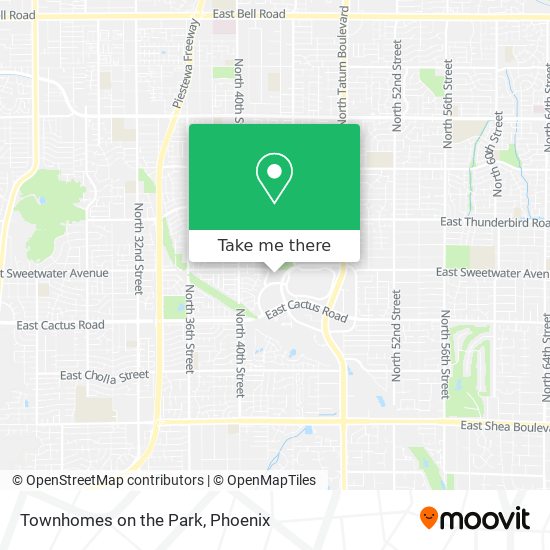 Townhomes on the Park map