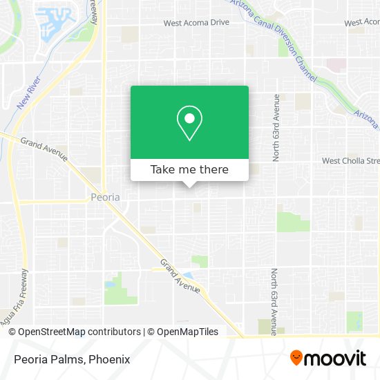 Peoria Palms map