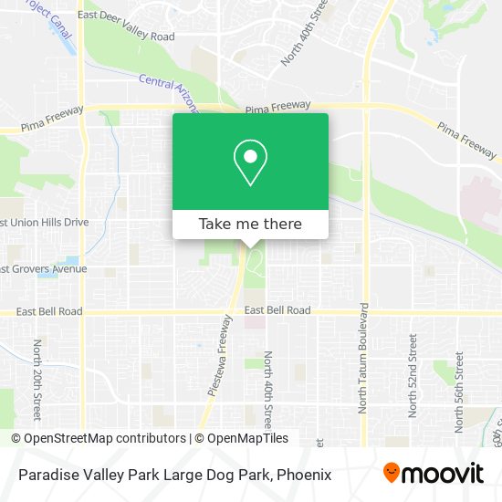 Paradise Valley Park Large Dog Park map