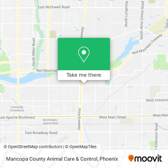 Mapa de Maricopa County Animal Care & Control