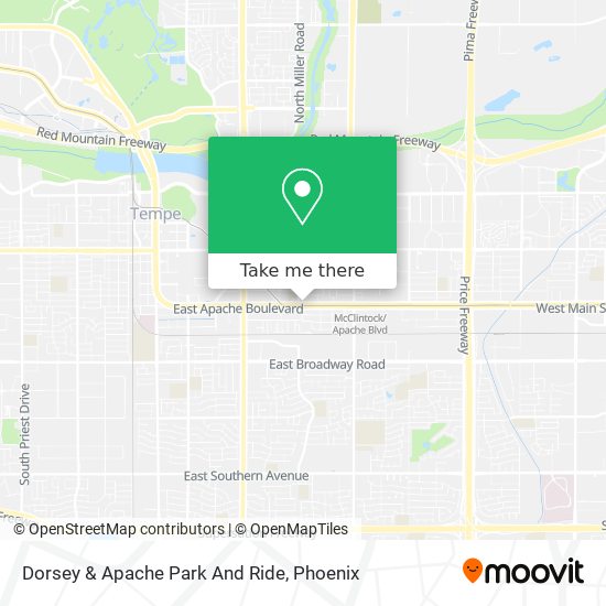 Dorsey & Apache Park And Ride map