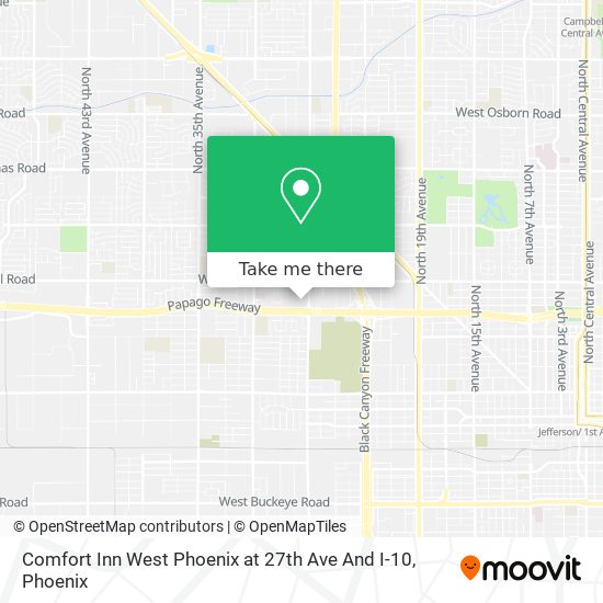 Comfort Inn West Phoenix at 27th Ave And I-10 map