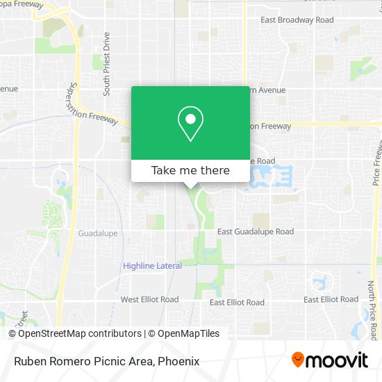 Ruben Romero Picnic Area map