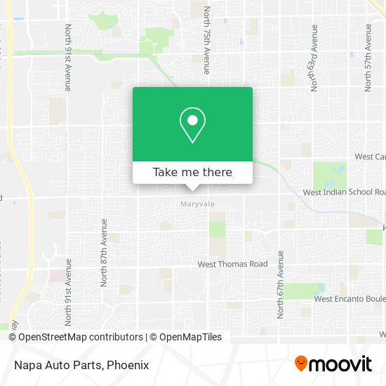 Napa Auto Parts map