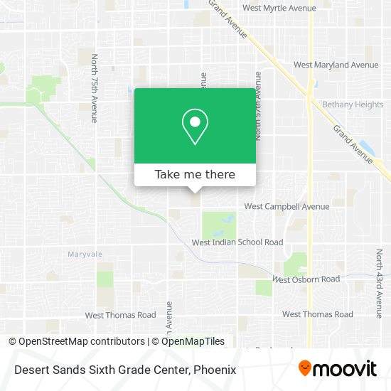 Desert Sands Sixth Grade Center map