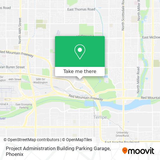 Project Administration Building Parking Garage map