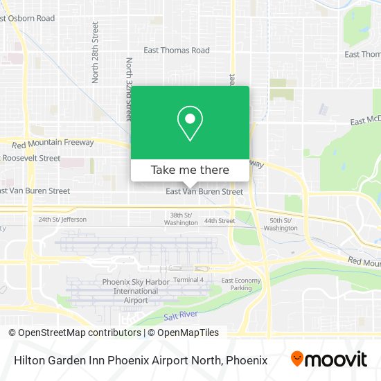 Hilton Garden Inn Phoenix Airport North map