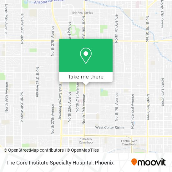 The Core Institute Specialty Hospital map