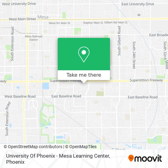 University Of Phoenix - Mesa Learning Center map