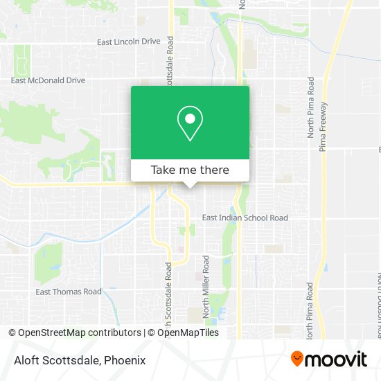 Aloft Scottsdale map