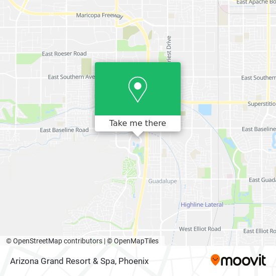 Arizona Grand Resort & Spa map