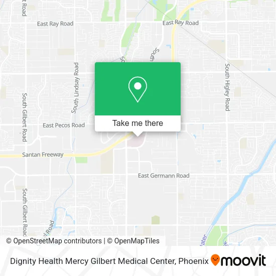 Dignity Health Mercy Gilbert Medical Center map