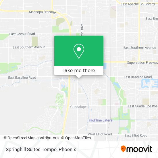 Mapa de Springhill Suites Tempe