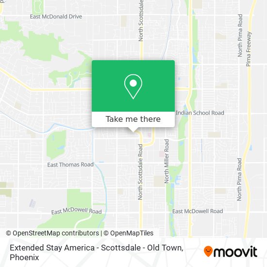 Mapa de Extended Stay America - Scottsdale - Old Town