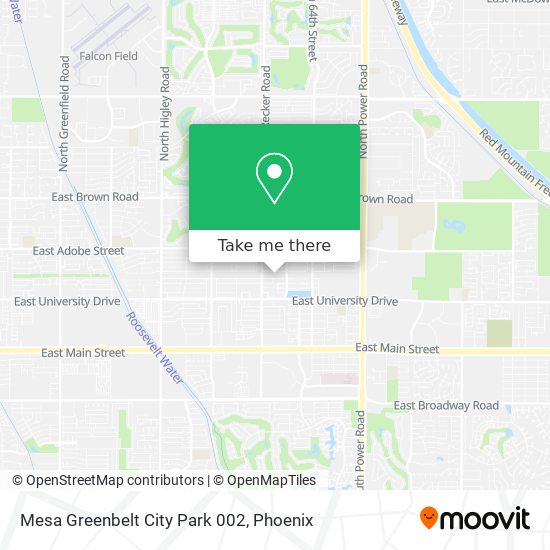 Mesa Greenbelt City Park 002 map