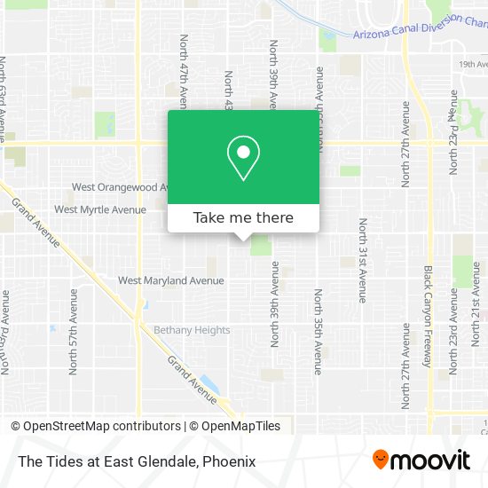 Mapa de The Tides at East Glendale