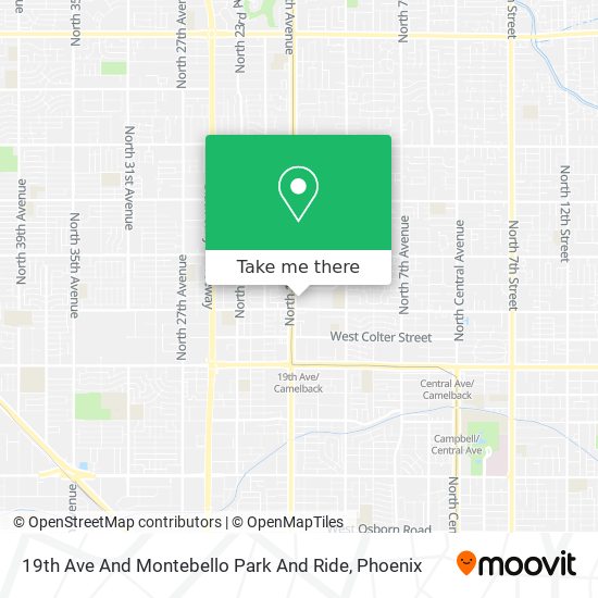 19th Ave And Montebello Park And Ride map