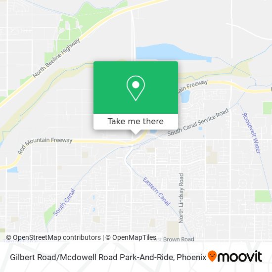 Mapa de Gilbert Road / Mcdowell Road Park-And-Ride