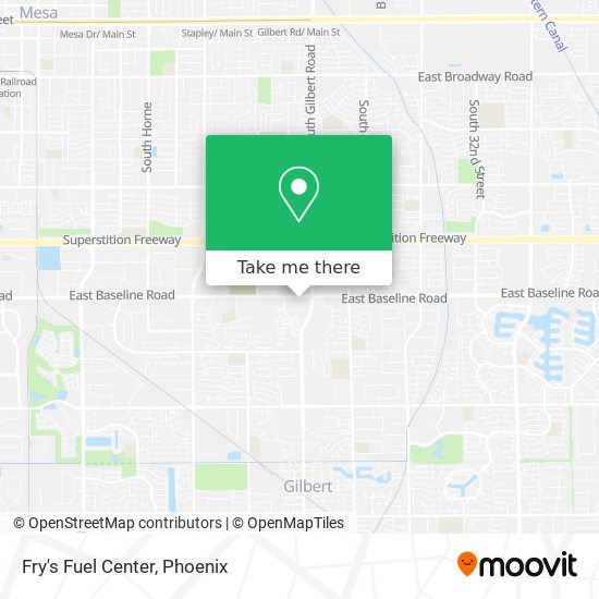 Fry's Fuel Center map