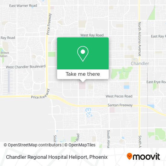 Chandler Regional Hospital Heliport map
