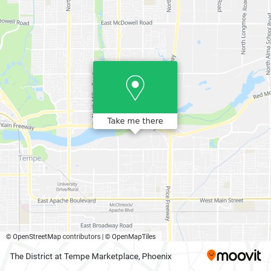 The District at Tempe Marketplace map