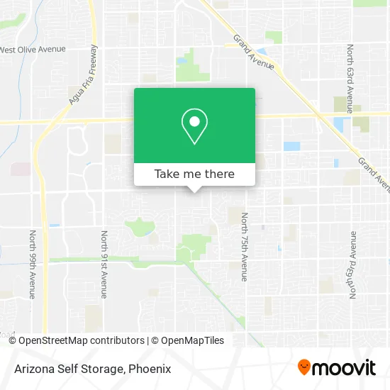 Arizona Self Storage map