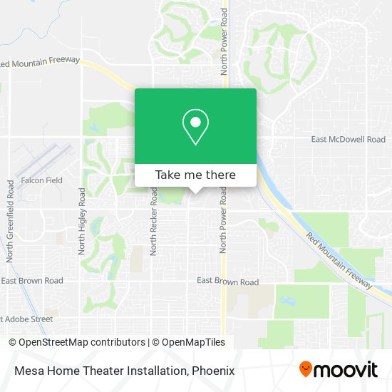 Mesa Home Theater Installation map