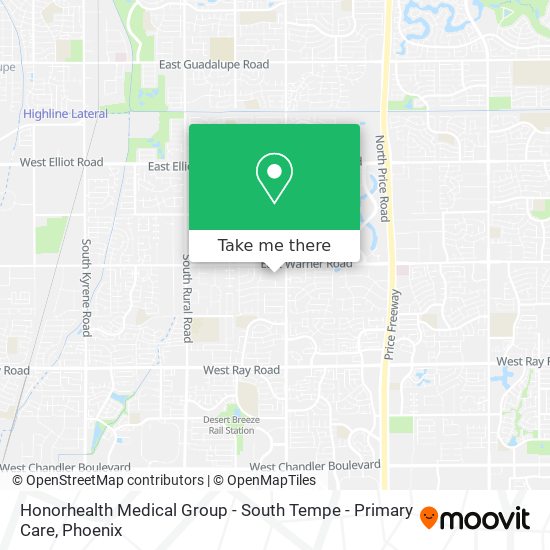 Honorhealth Medical Group - South Tempe - Primary Care map
