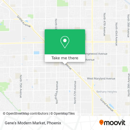 Gene's Modern Market map